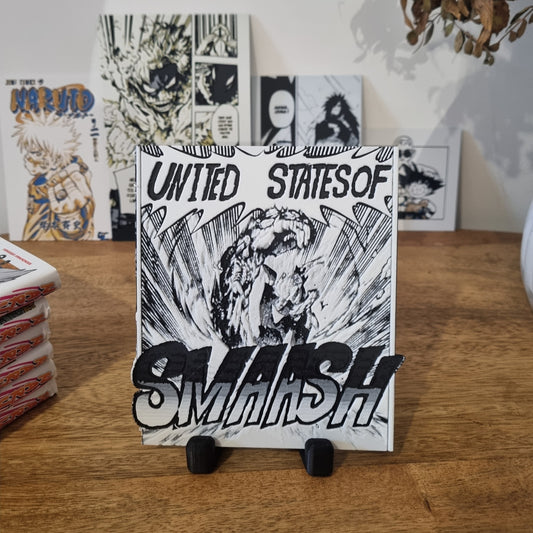 Affiche My Hero Academia – All Might – United States of Smash – Impression 3D