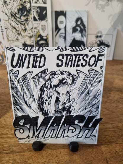 Affiche My Hero Academia – All Might – United States of Smash – Impression 3D