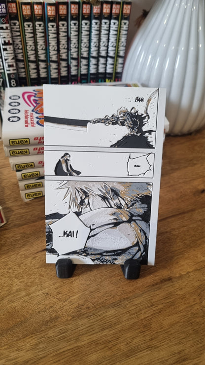 Affiche Bleach – Ichigo Bankai Tensa Zangetsu vs Byakuya – Impression 3D