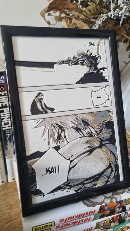 Affiche Bleach – Ichigo Bankai Tensa Zangetsu vs Byakuya – Impression 3D