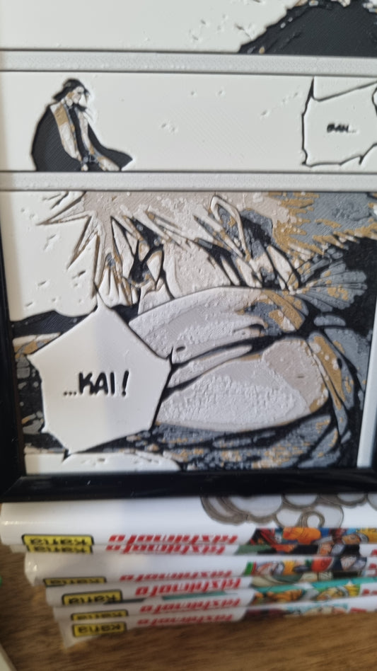 Affiche Bleach – Ichigo Bankai Tensa Zangetsu vs Byakuya – Impression 3D