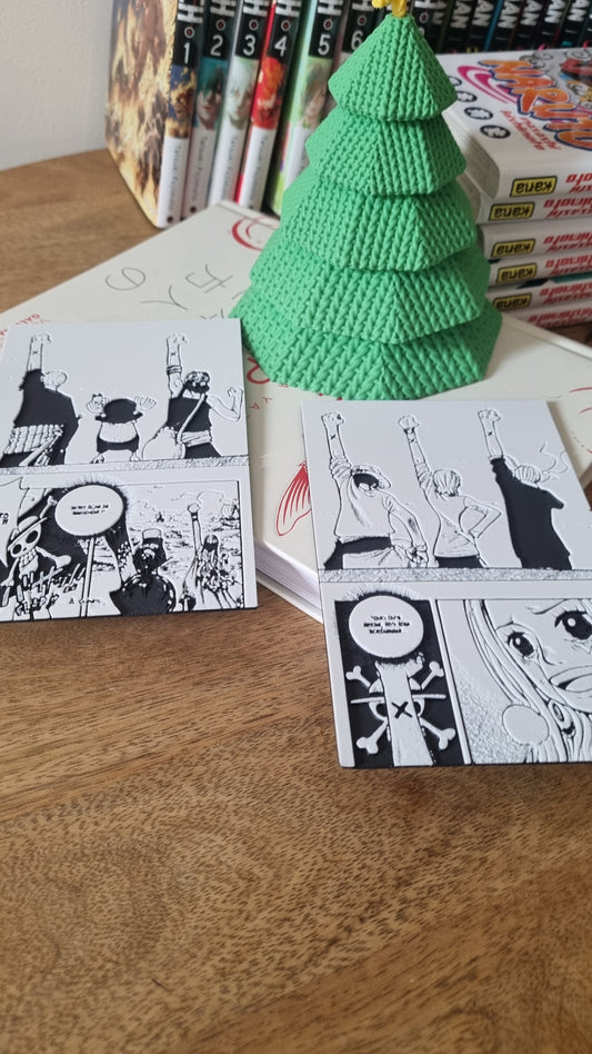 Affiche One Piece – Adieux à Vivi – Double Affiche Alabasta – Impression 3D en PLA recyclé