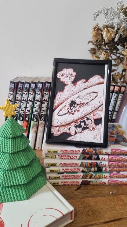 Affiche Demon Slayer – Tanjiro vs Rui – Danse du Dieu du Feu – Impression 3D