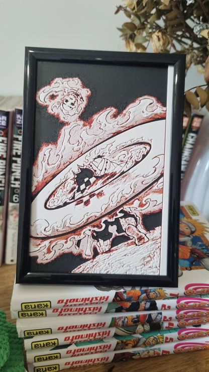 Affiche Demon Slayer – Tanjiro vs Rui – Danse du Dieu du Feu – Impression 3D