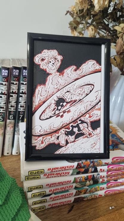 Affiche Demon Slayer – Tanjiro vs Rui – Danse du Dieu du Feu – Impression 3D