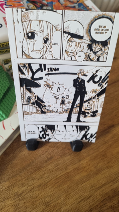 Arlong Park – Le chapeau de paille confié à Nami – Affiche 3D One Piece