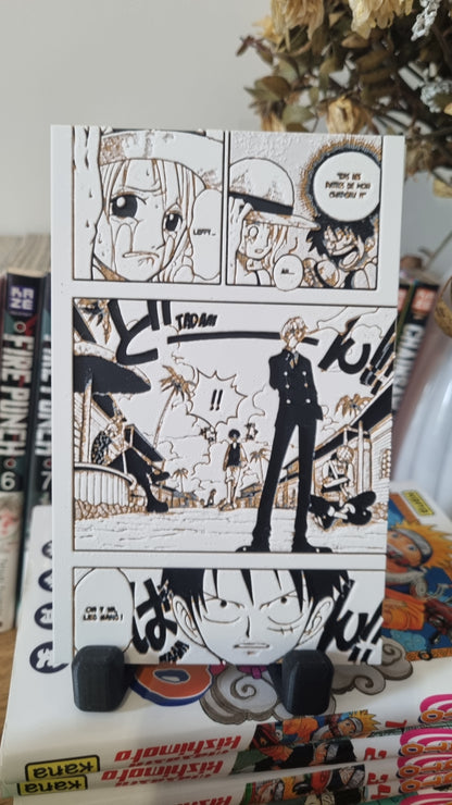 Arlong Park – Le chapeau de paille confié à Nami – Affiche 3D One Piece