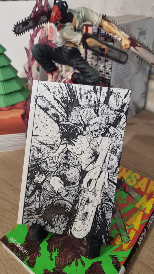 Affiche Chainsaw Man – Denji – Première transformation – Impression 3D