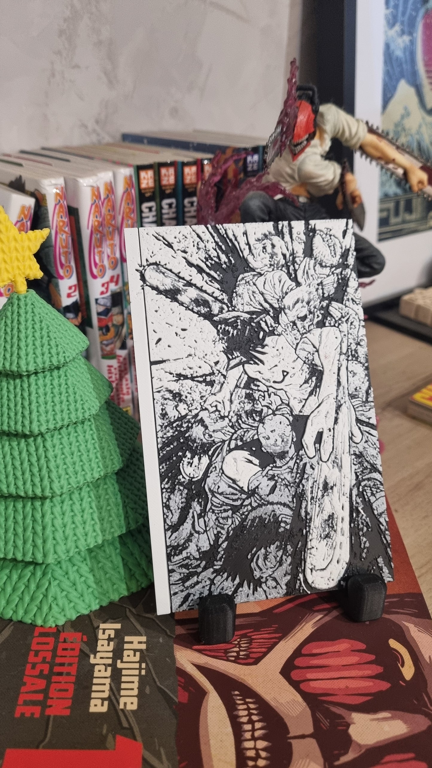 Affiche Chainsaw Man – Denji – Première transformation – Impression 3D