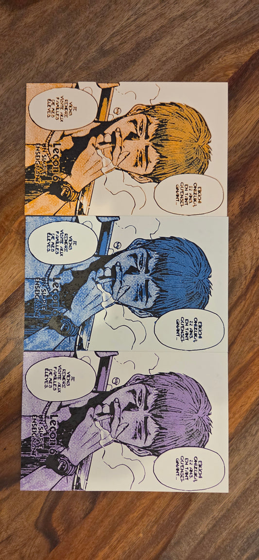 Affiche GTO – Onizuka en Visite Parentale Clope au Bec & Batte en Main – Affiche 3D