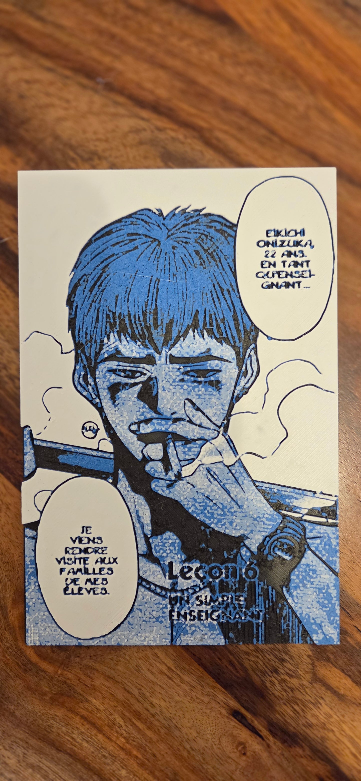 Affiche GTO – Onizuka en Visite Parentale Clope au Bec & Batte en Main – Affiche 3D