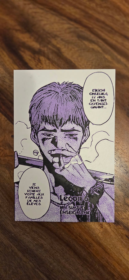Affiche GTO – Onizuka en Visite Parentale Clope au Bec & Batte en Main – Affiche 3D