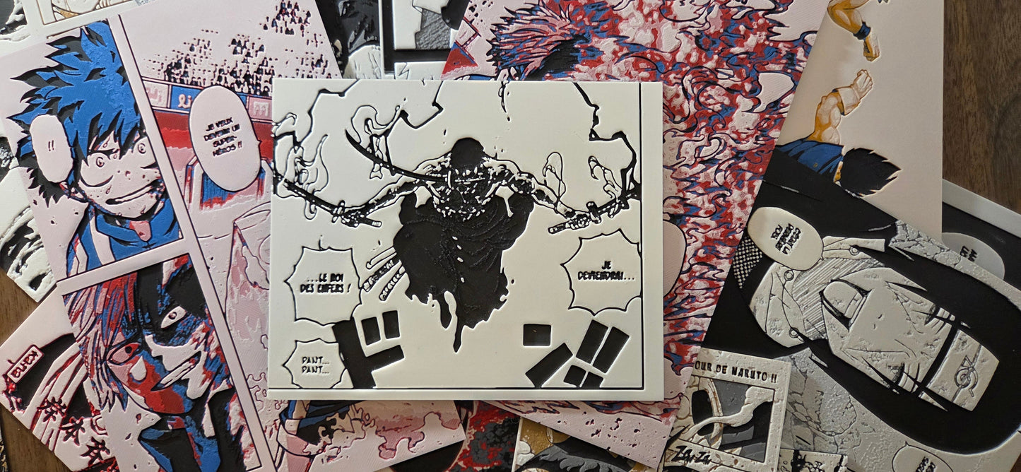 Affiche One Piece – Zoro “Roi des Enfers” – Arc Wano – Impression 3D