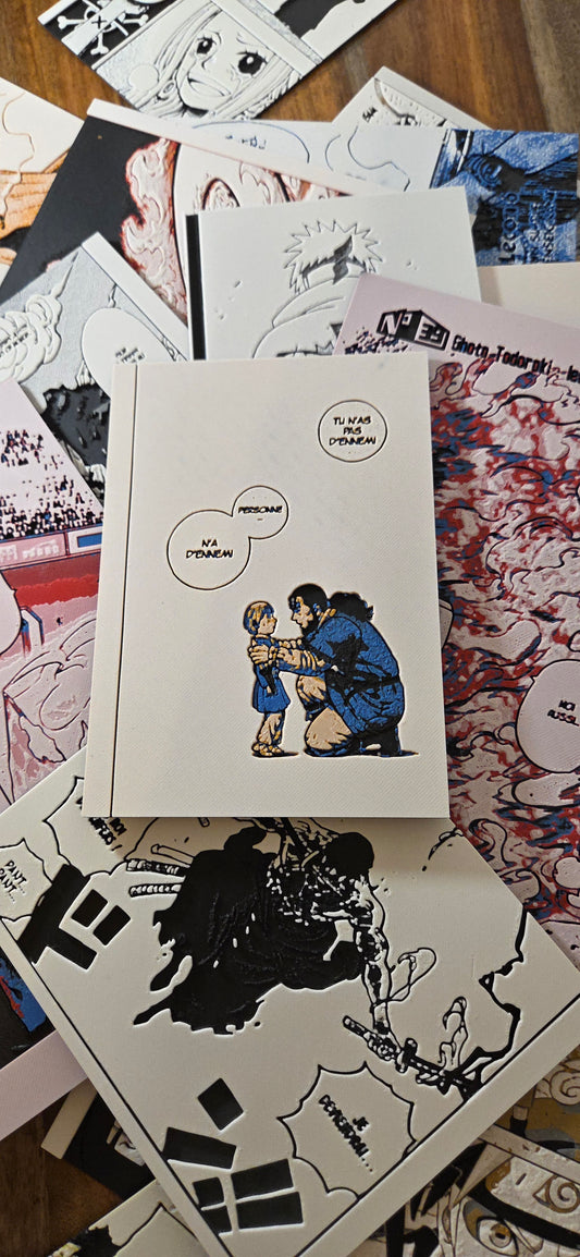 Affiche Vinland Saga – Thorfinn & Thors – “Tu n’as pas d’ennemi” – Impression 3D