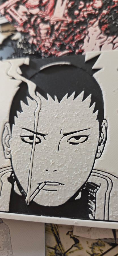 Affiche Naruto Shippuden – Shikamaru après Asuma – Le Plan est Prêt – Impression 3D