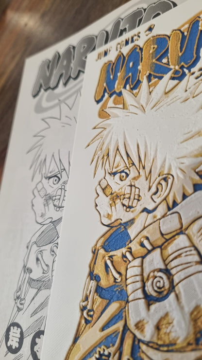 Affiche Naruto Tome 2 – Impression 3D artisanale