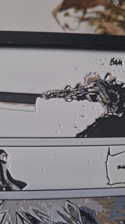 Affiche Bleach – Ichigo Bankai Tensa Zangetsu vs Byakuya – Impression 3D