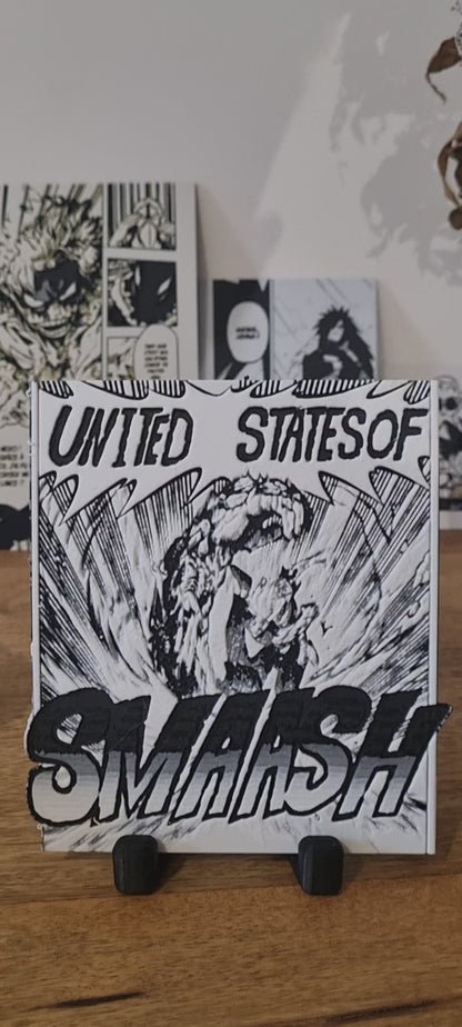 Affiche My Hero Academia – All Might – United States of Smash – Impression 3D
