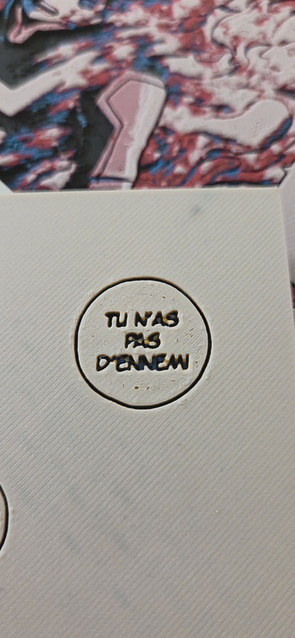 Affiche Vinland Saga – Thorfinn & Thors – “Tu n’as pas d’ennemi” – Impression 3D